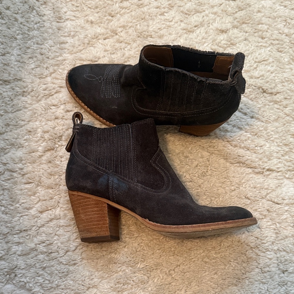 Dolce Vita Classic Suede Western Ankle Booties - Women's